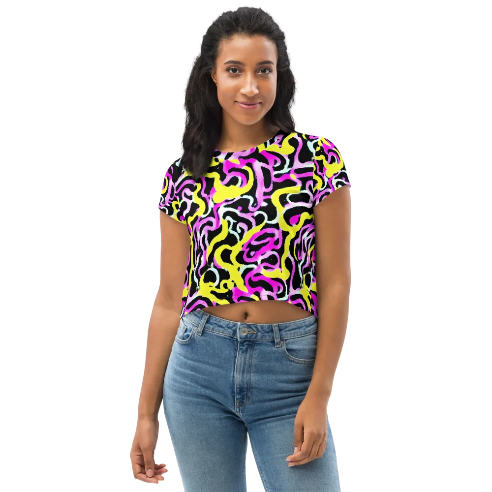 Laser Loops on Crop Tee — Front