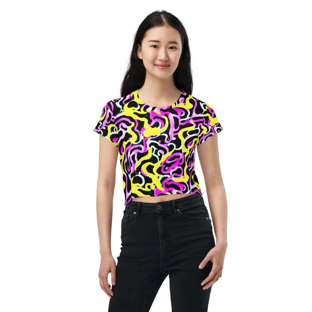 Laser Loops on Crop Tee — Front