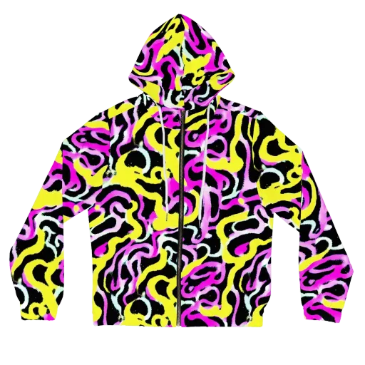 Laser Loops on a Women's Full-Zip Hoodie