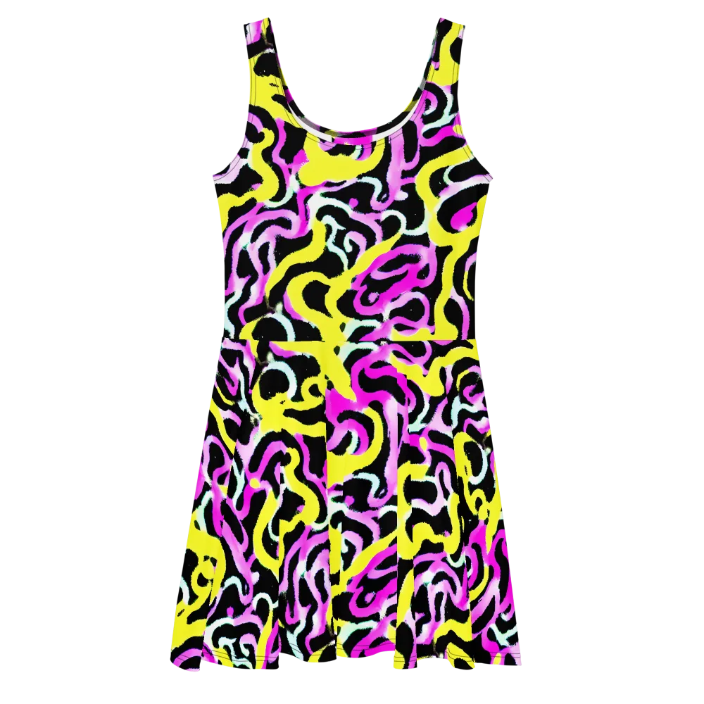 Laser Loops on Skater Dress — Front