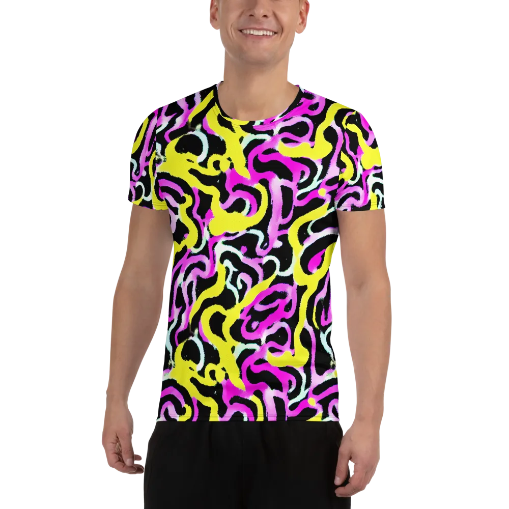 Laser Loops on Men's Athletic T-Shirt — Front