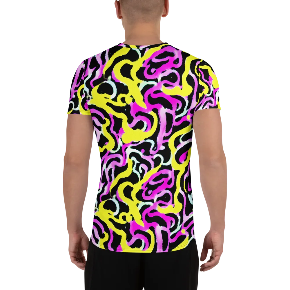 Laser Loops on Men's Athletic T-Shirt — Back