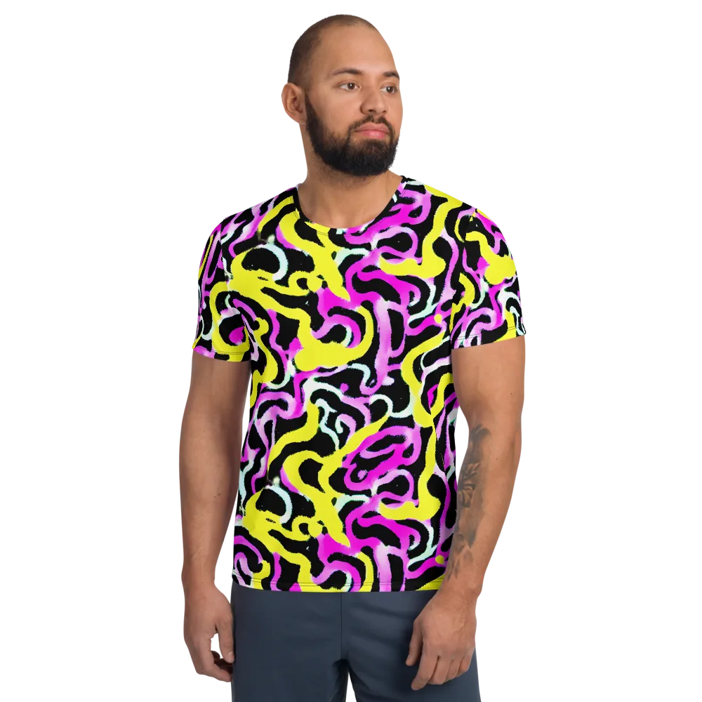 Laser Loops on Men's Athletic T-Shirt — Front