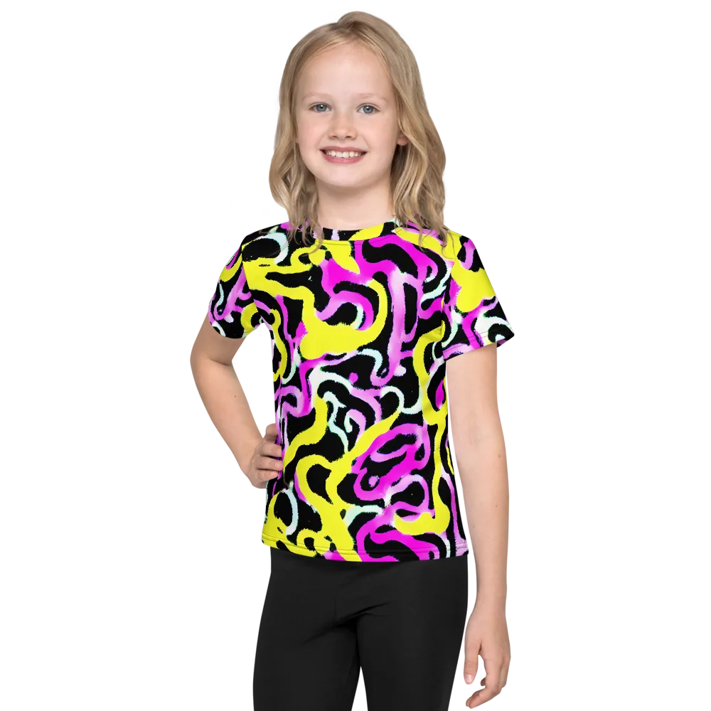 Laser Loops on Kids Crew Neck T-Shirt — Front