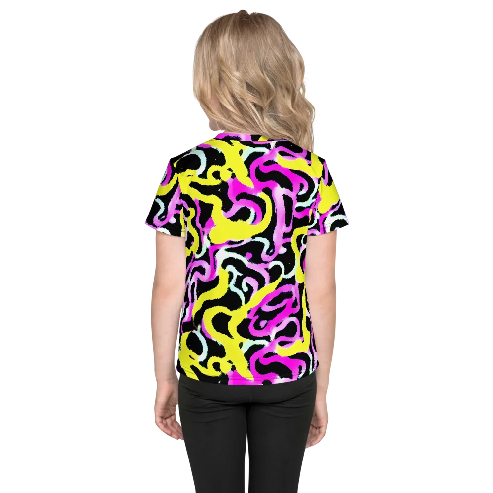 Laser Loops on Kids Crew Neck T-Shirt — Back