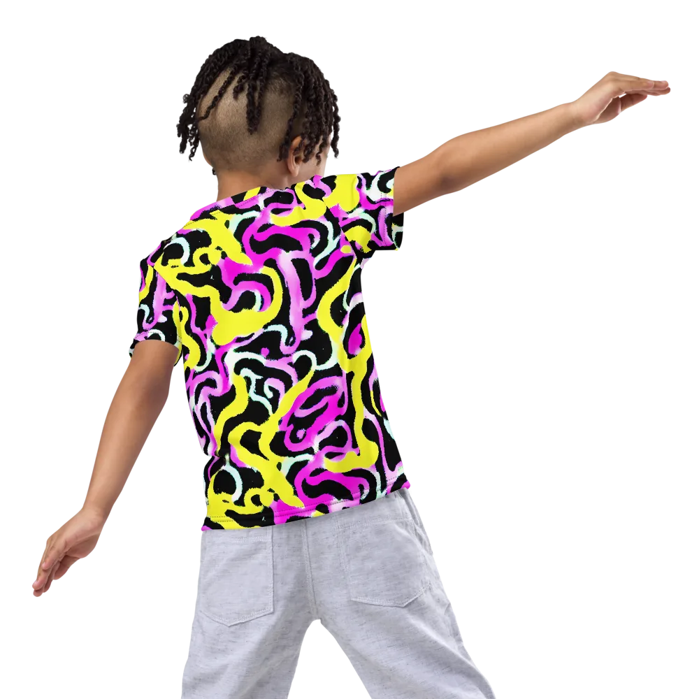 Laser Loops on Kids Crew Neck T-Shirt — Back