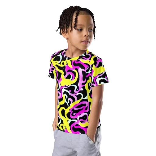 Laser Loops on a Kids Crew Neck T-Shirt