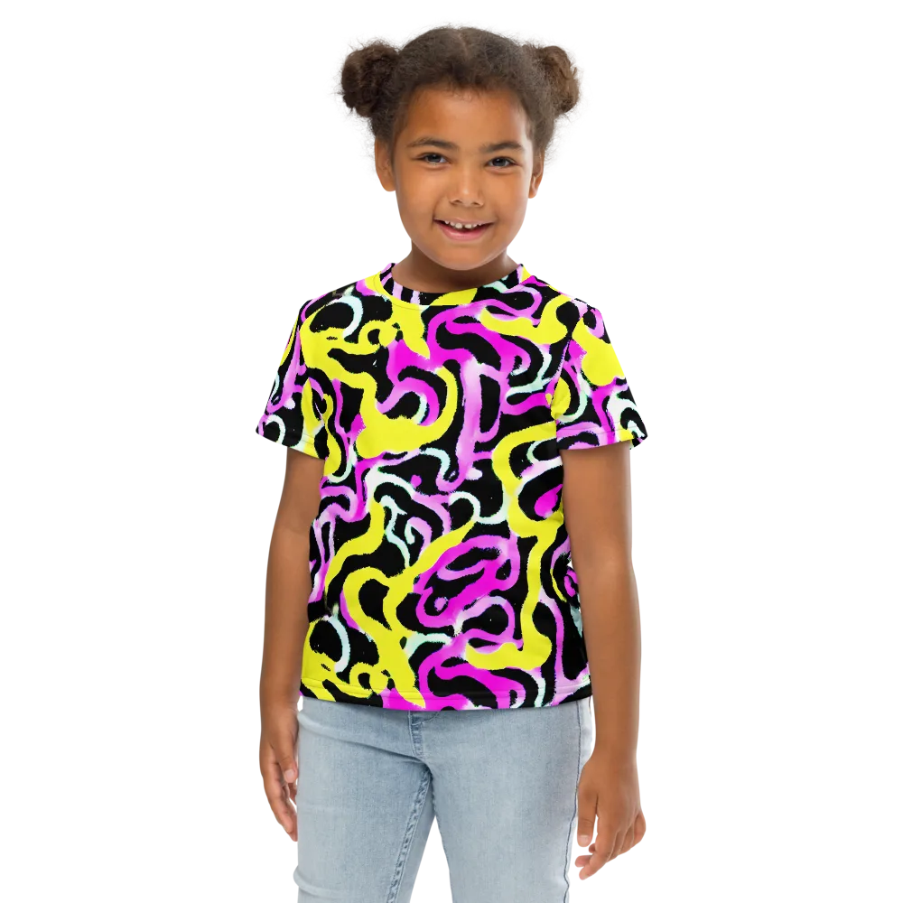 Laser Loops on Kids Crew Neck T-Shirt — Front