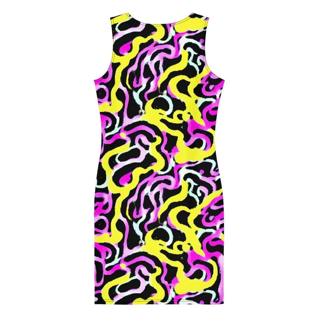 Laser Loops on Bodycon Dress — Back