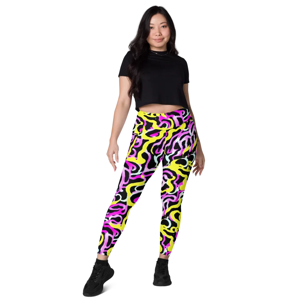 Laser Loops on Leggings with Pockets — Front