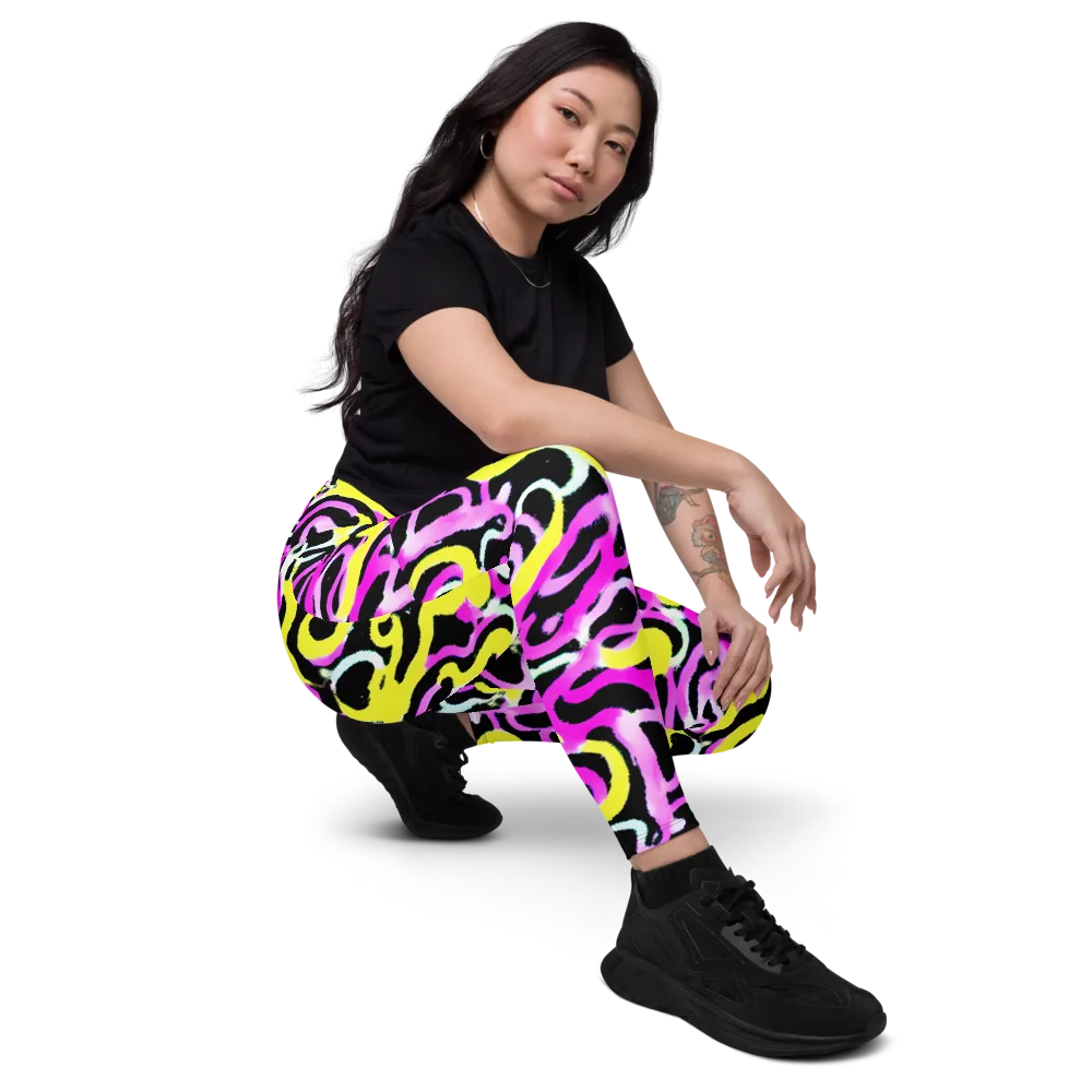 Laser Loops on Leggings with Pockets — Right Front