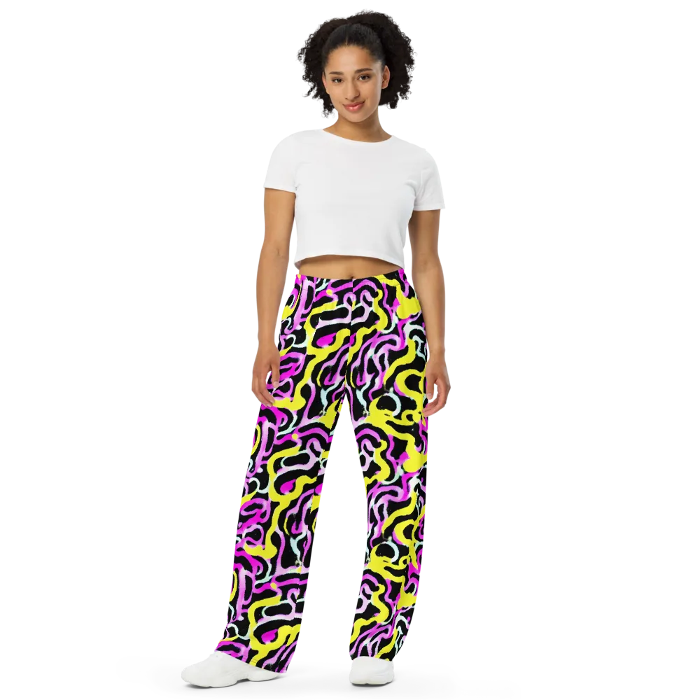 Laser Loops on Wide-Leg Pants — Front