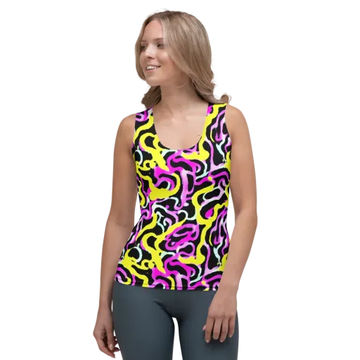 Laser Loops on a Women's Tank Top