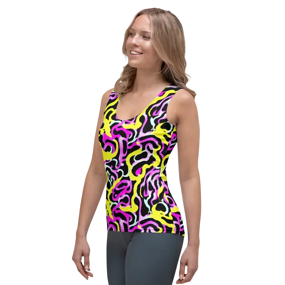 Laser Loops on Women's Tank Top — Left Front