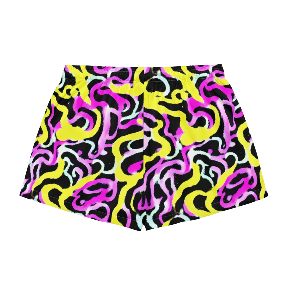 Laser Loops on Women's Pajama Shorts — Back