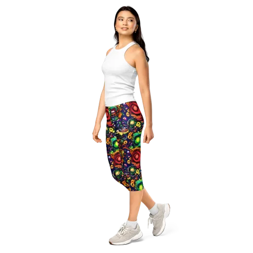 Neon Surreal on a Capri Leggings