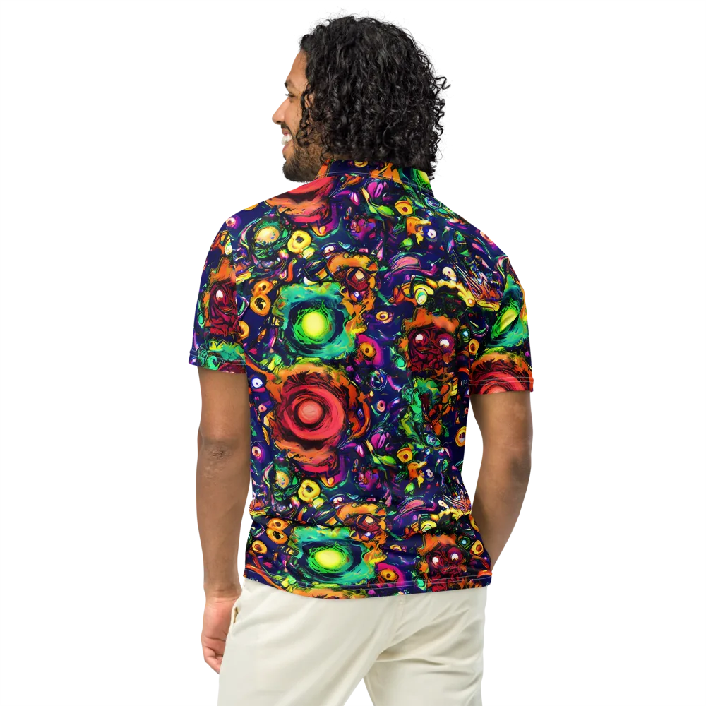 Neon Surreal on Men's Slim Fit Polo Shirt — Back