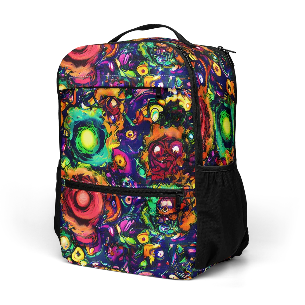 Neon Surreal on Utility Backpack — Left Front