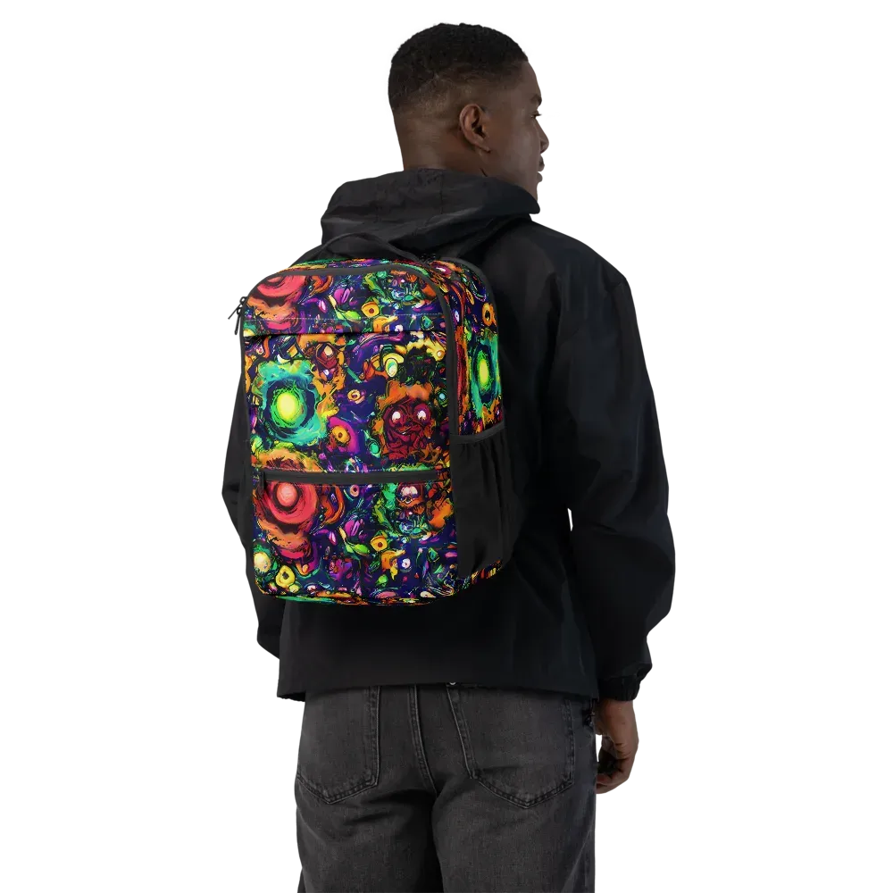 Neon Surreal on Utility Backpack — Back
