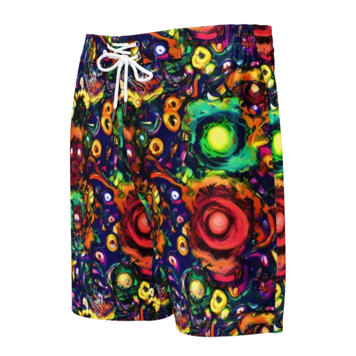 Neon Surreal on a Men's Board Shorts