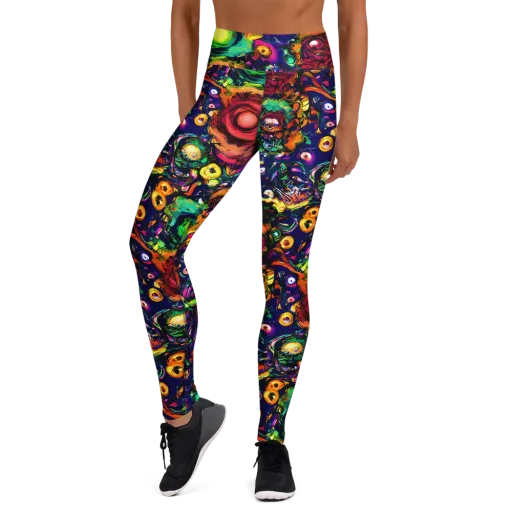 Neon Surreal on a Yoga Leggings