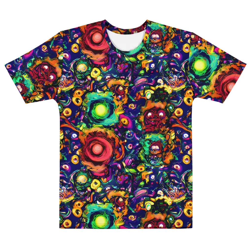 Neon Surreal on Men's Cotton Crew Neck T-Shirt — Front