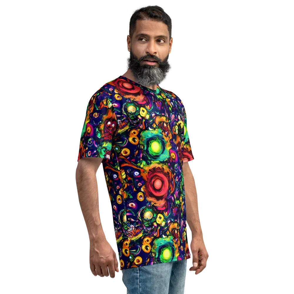 Neon Surreal on Men's Crew Neck T-Shirt — Right