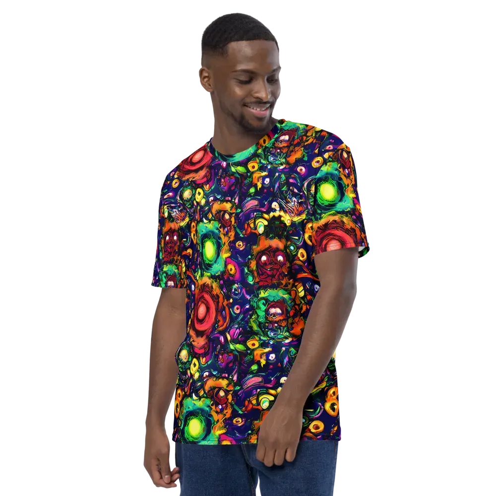 Neon Surreal on Men's Crew Neck T-Shirt — Left