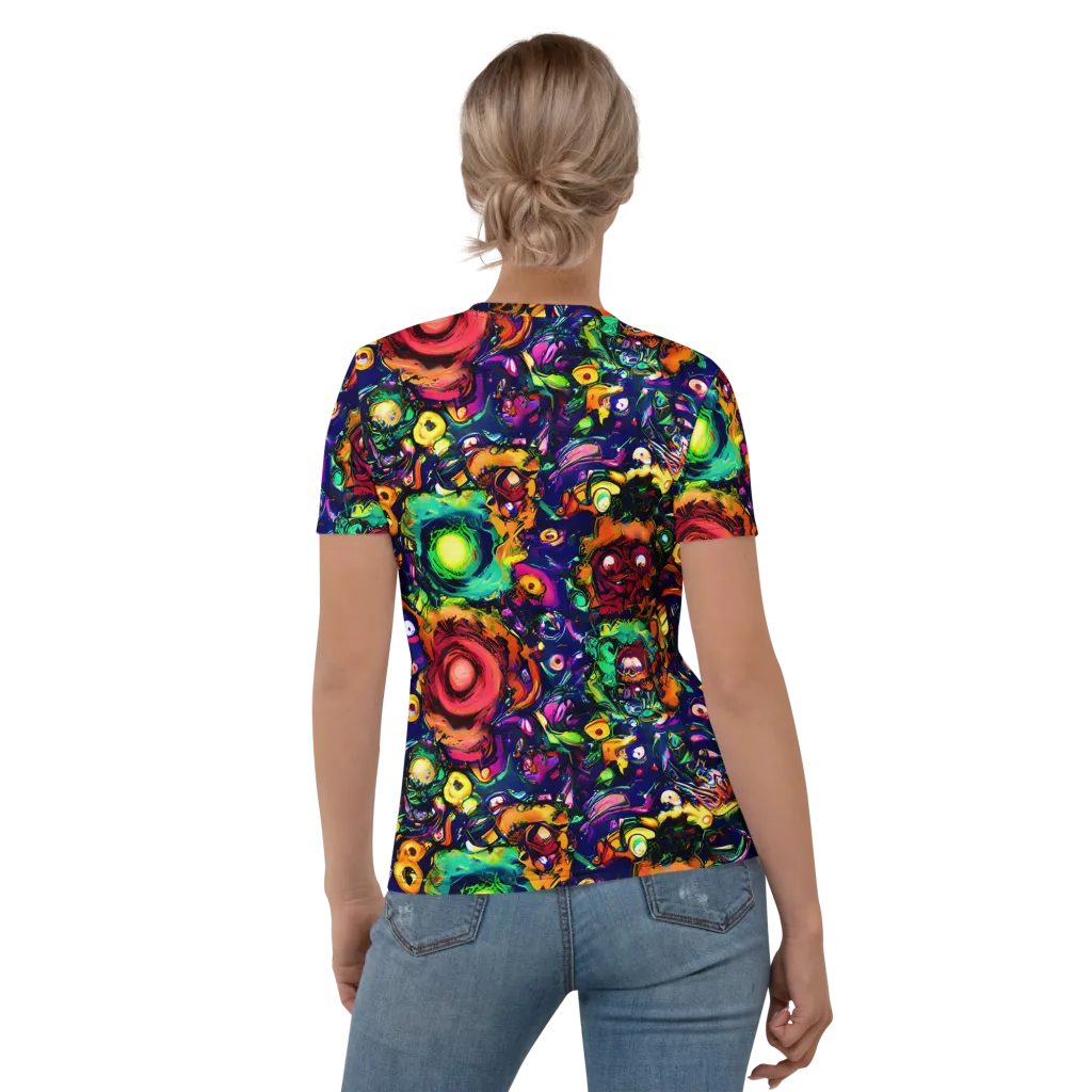Neon Surreal on Women's Crew Neck T-Shirt — Back