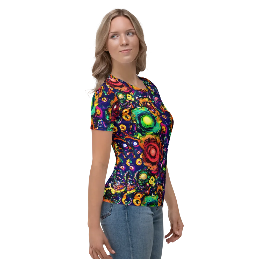 Neon Surreal on Women's Crew Neck T-Shirt — Right