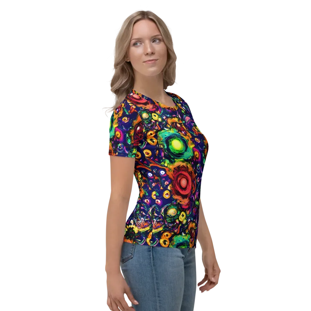 Neon Surreal on Women's Crew Neck T-Shirt — Right