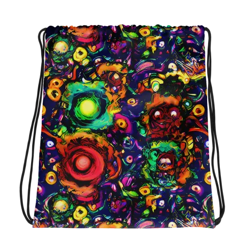 Neon Surreal on a Drawstring Bag