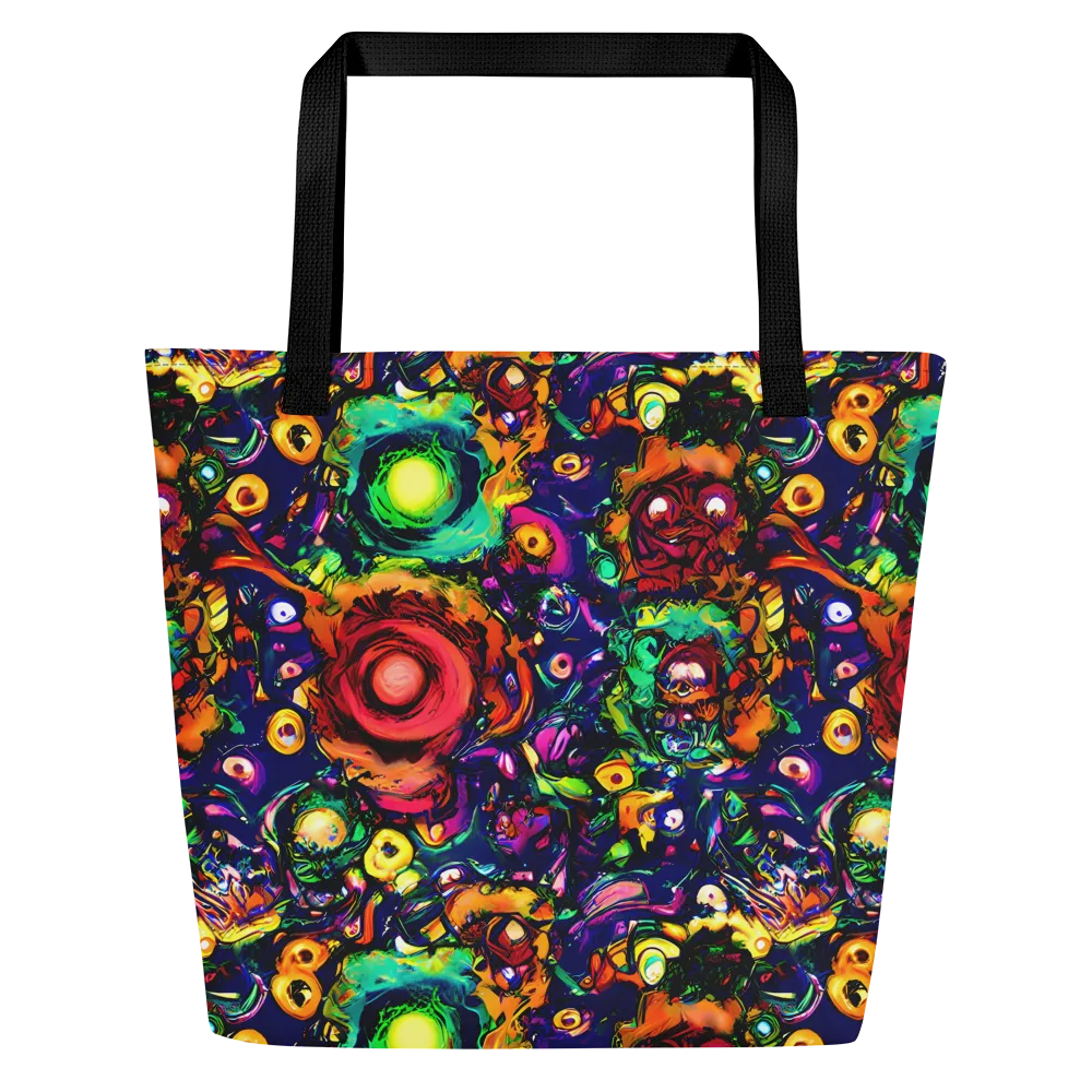 Neon Surreal on Large Tote Bag W/ Pocket — Front