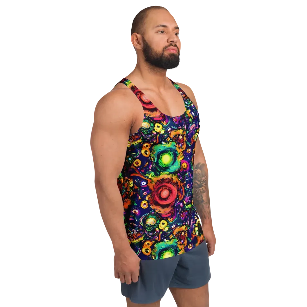 Neon Surreal on Men's Tank Top — Right Front