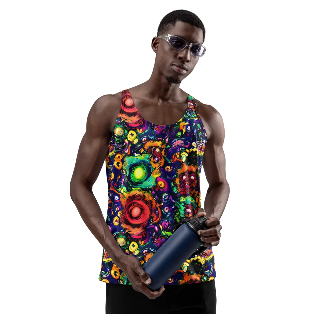 Neon Surreal on Men's Tank Top — Front