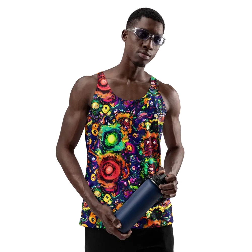 Neon Surreal on Men's Tank Top — Front