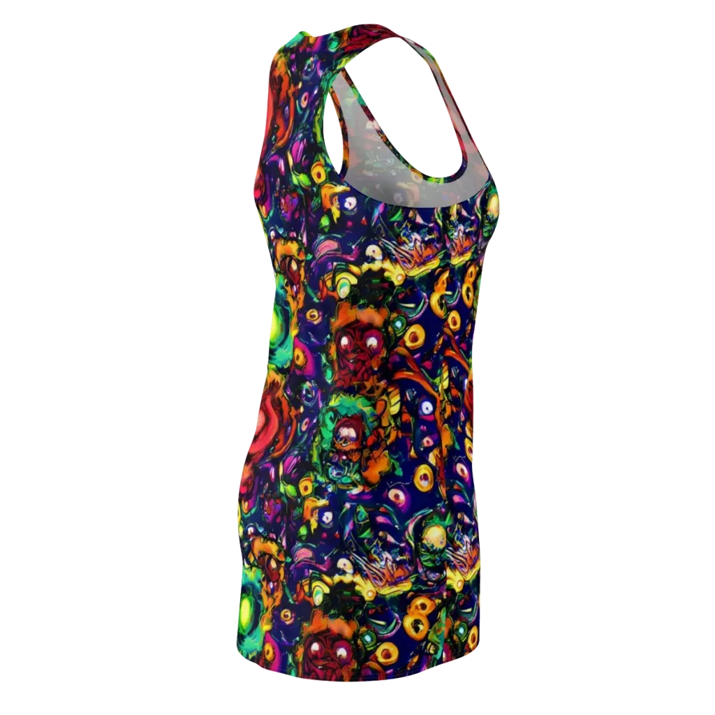 Neon Surreal on Racerback Dress — Back Side