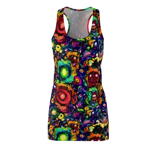 Neon Surreal on a Racerback Dress