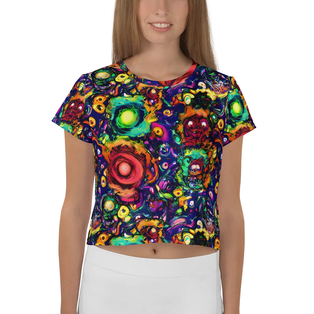 Neon Surreal on Crop Tee — Front