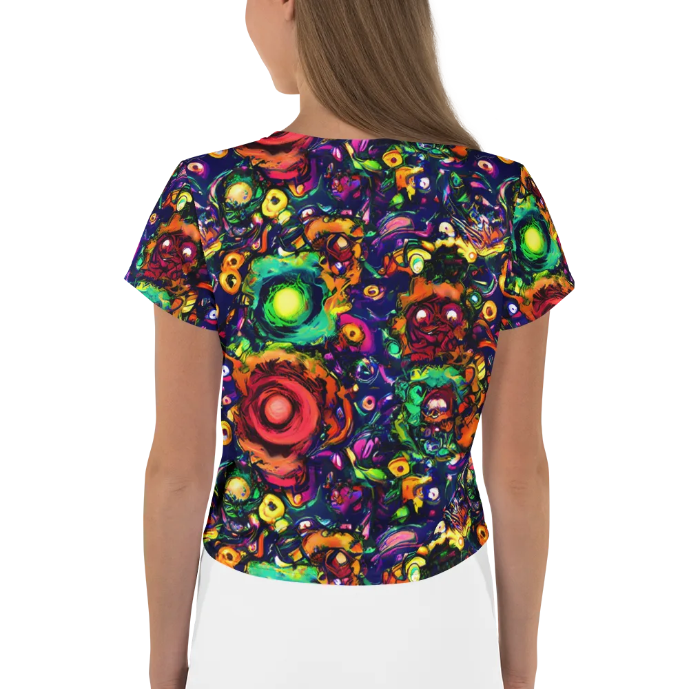 Neon Surreal on Crop Tee — Back
