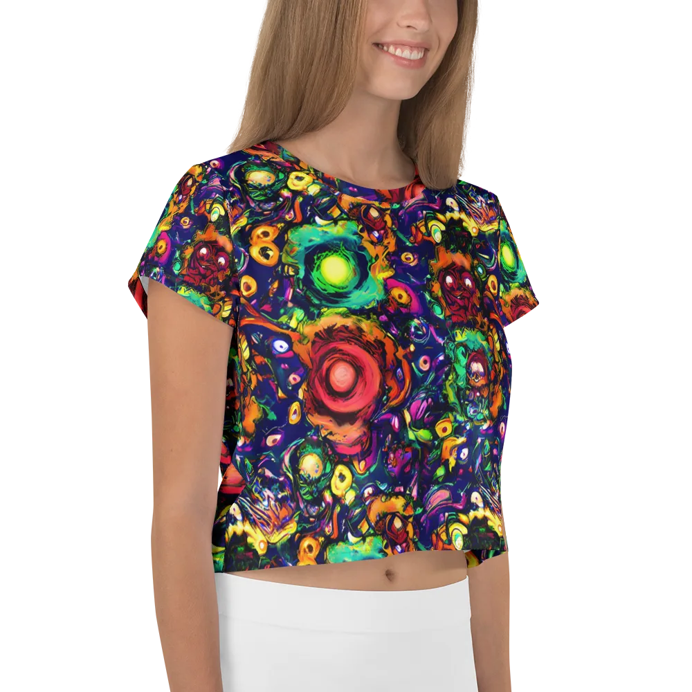 Neon Surreal on Crop Tee — Right