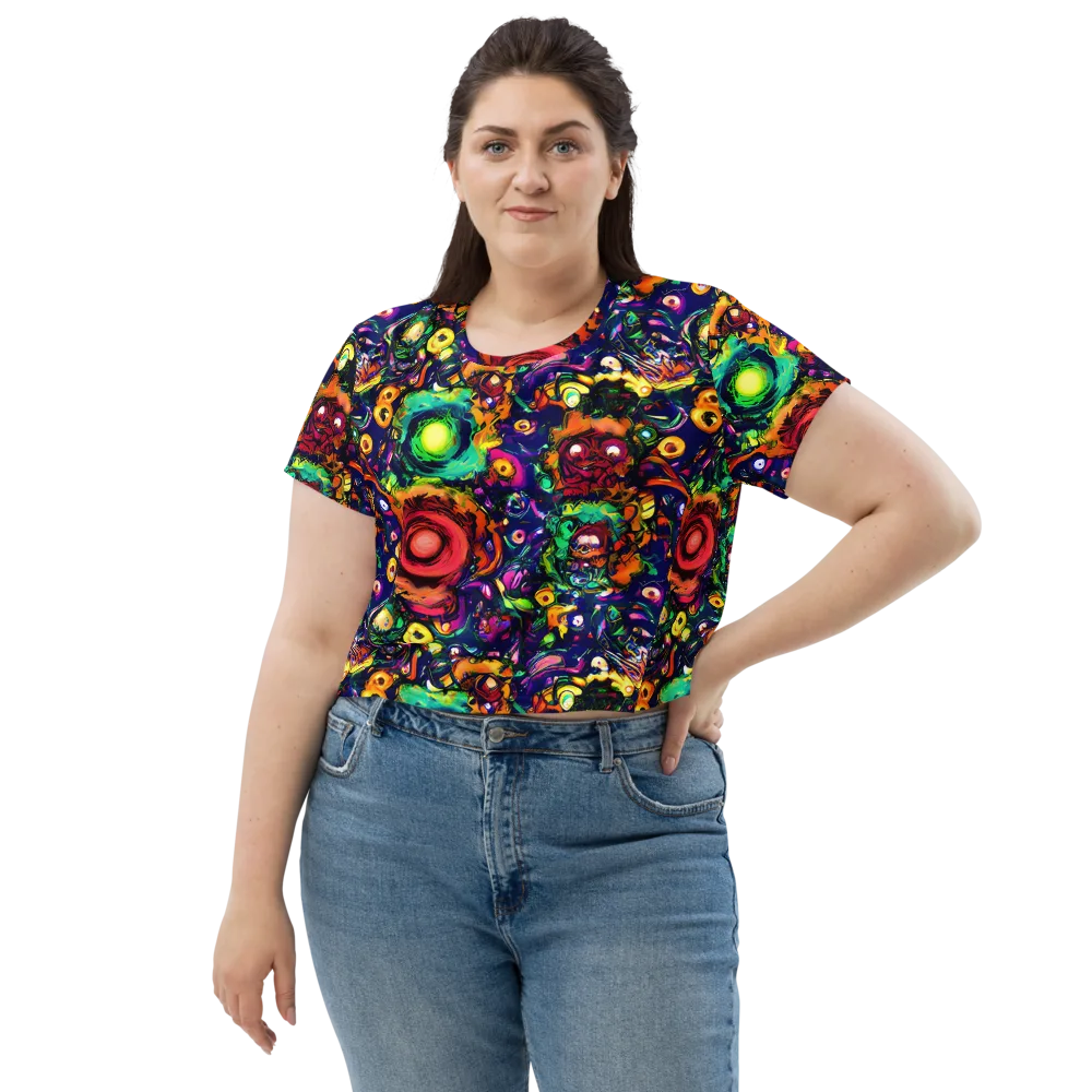 Neon Surreal on Crop Tee — Front