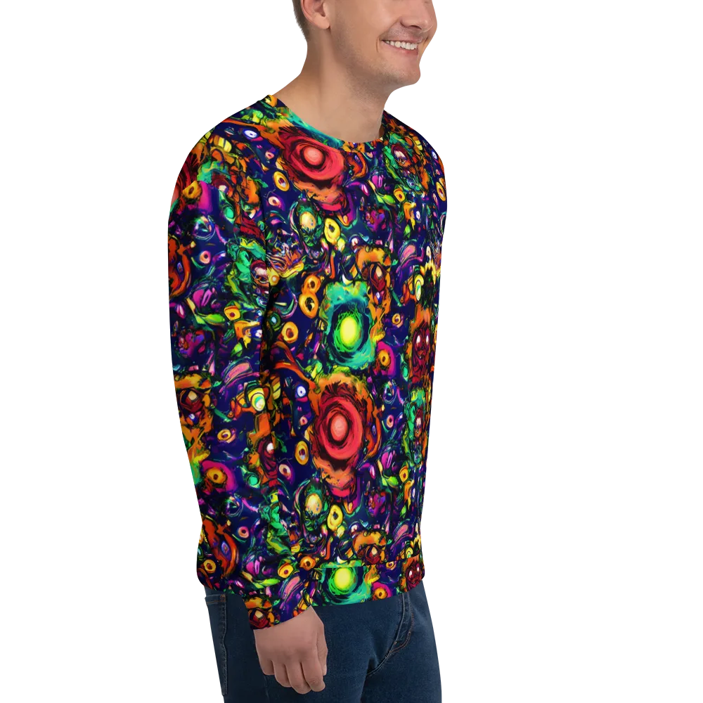 Neon Surreal on Sweatshirt — Right Front