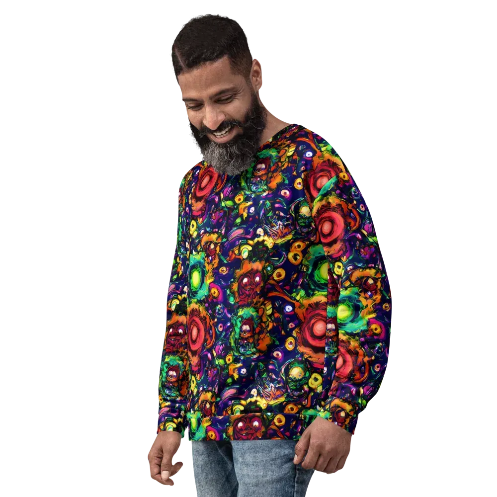 Neon Surreal on Sweatshirt — Left Front