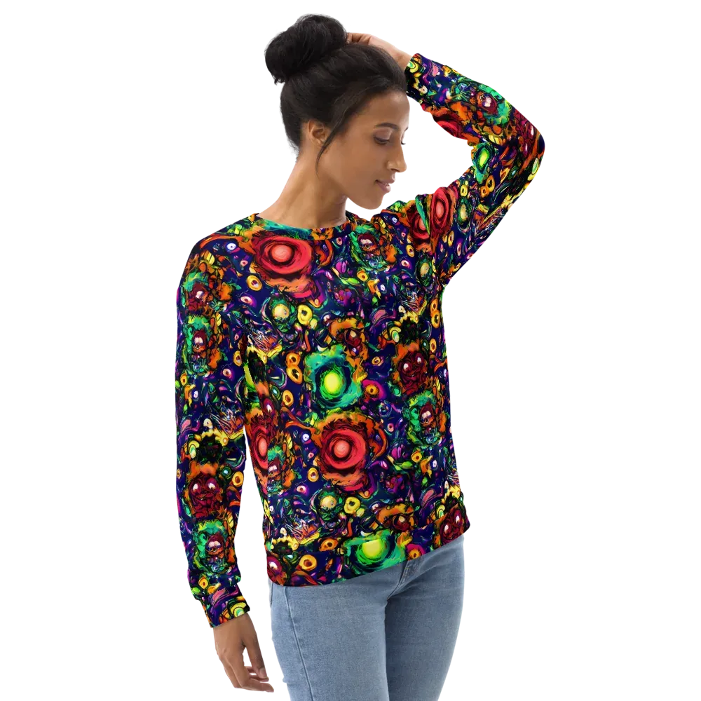 Neon Surreal on Sweatshirt — Right Front