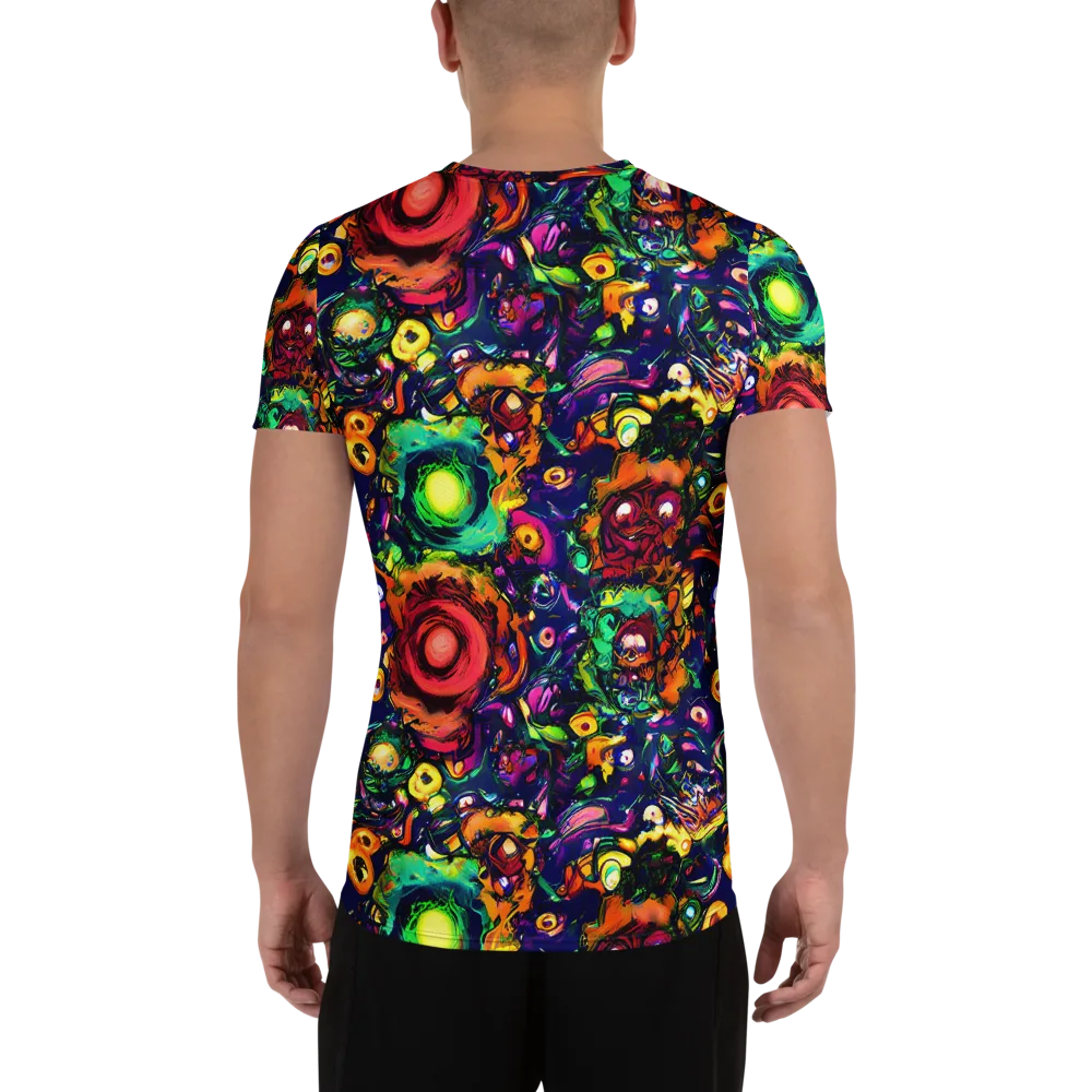 Neon Surreal on Men's Athletic T-Shirt — Back