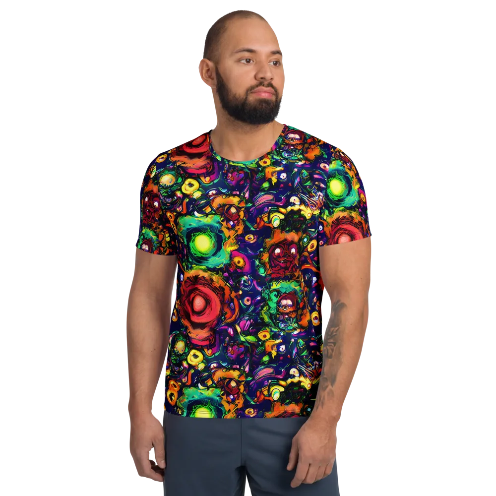 Neon Surreal on Men's Athletic T-Shirt — Front