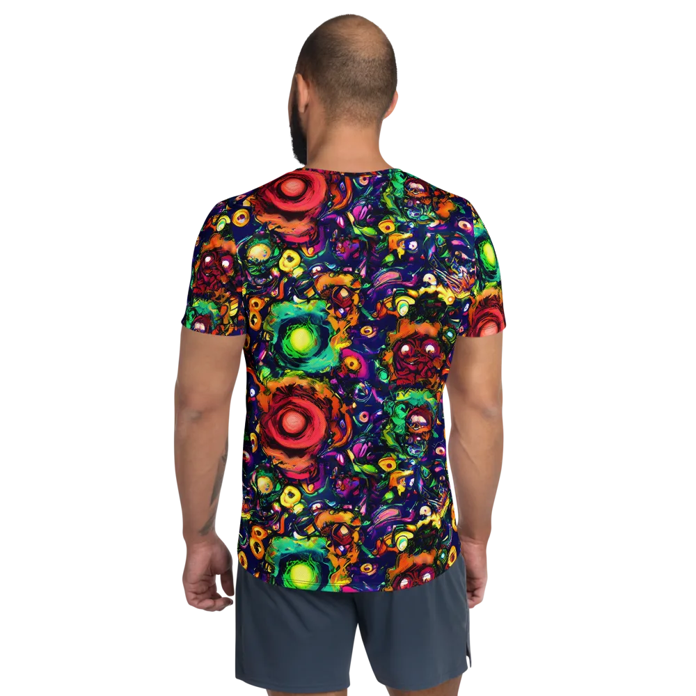 Neon Surreal on Men's Athletic T-Shirt — Back