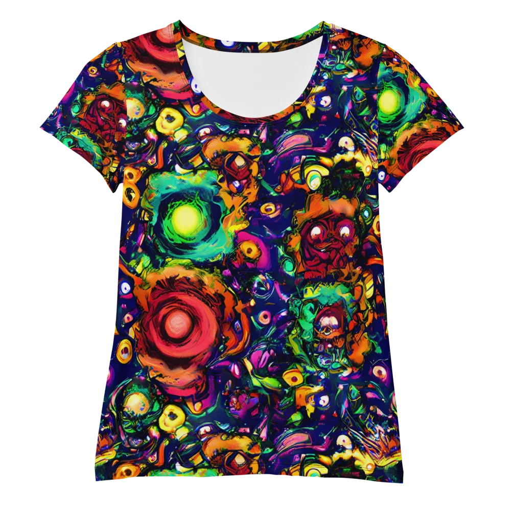 Neon Surreal on Women's Athletic T-Shirt — Front