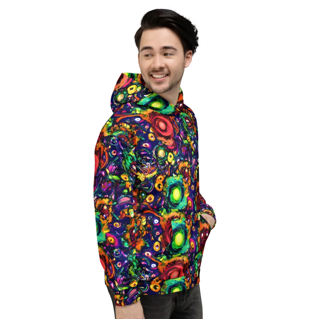 Neon Surreal on Hoodie — Right